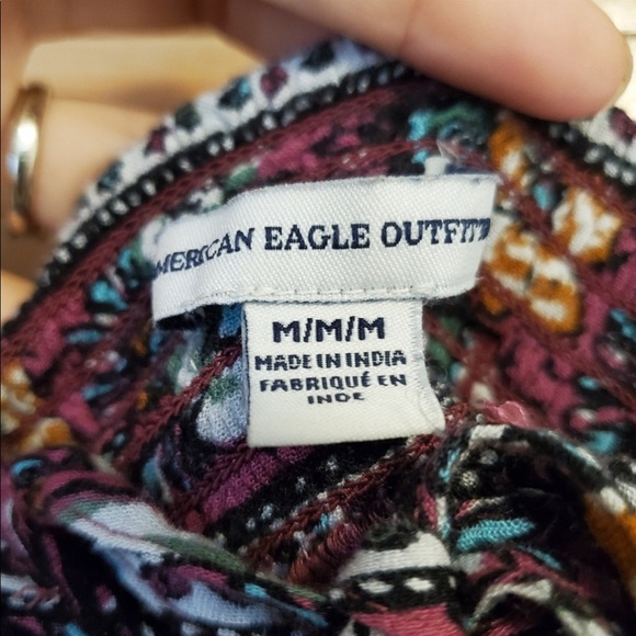 American Eagle Floral Print Beaded Sequence Romper - Picture 9 of 10